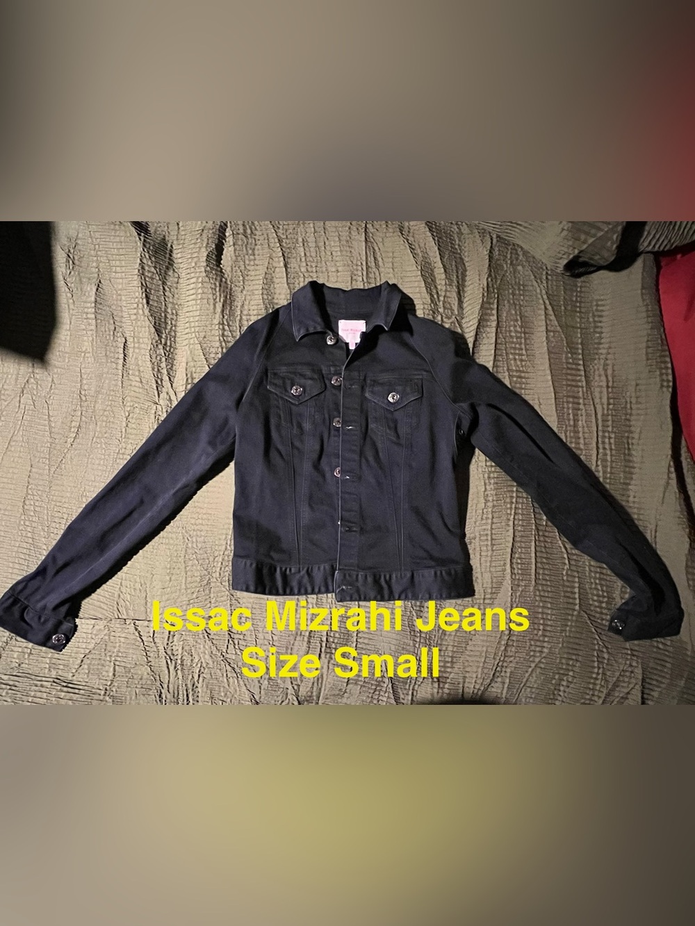 Isaac Mizrahi Jeans Dark Navy Jean Jacket Size Small